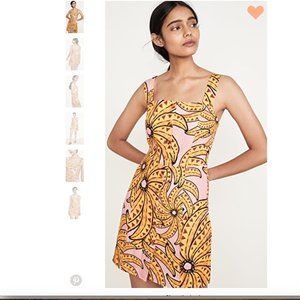 NWT FARM Rio Banana Button Down mini Dress